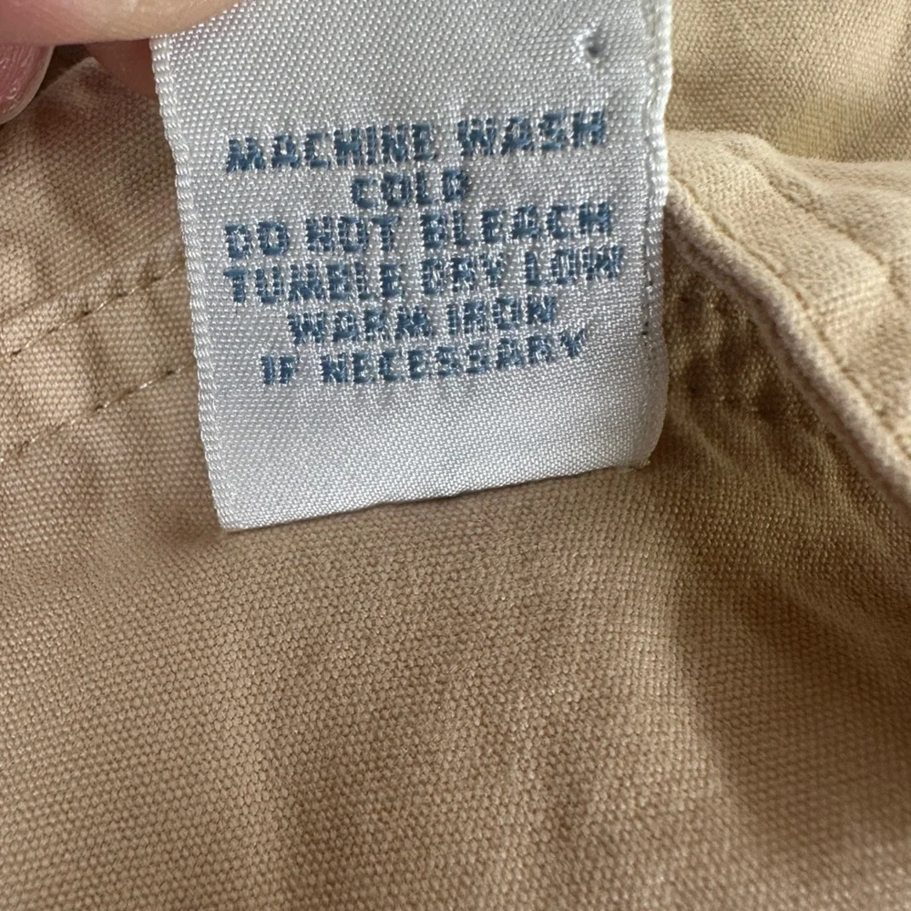 VTG Gymboree Monkey Pocket Pal‎ Tan Khaki Shorts Shortalls Overalls 6-9 months